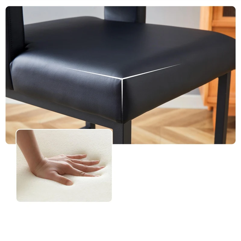 Lot de 2 tabourets de bar nordiques, design carré moderne, imperméable et facile à nettoyer, 48x53.3x91.4 cm, Noir+Doré