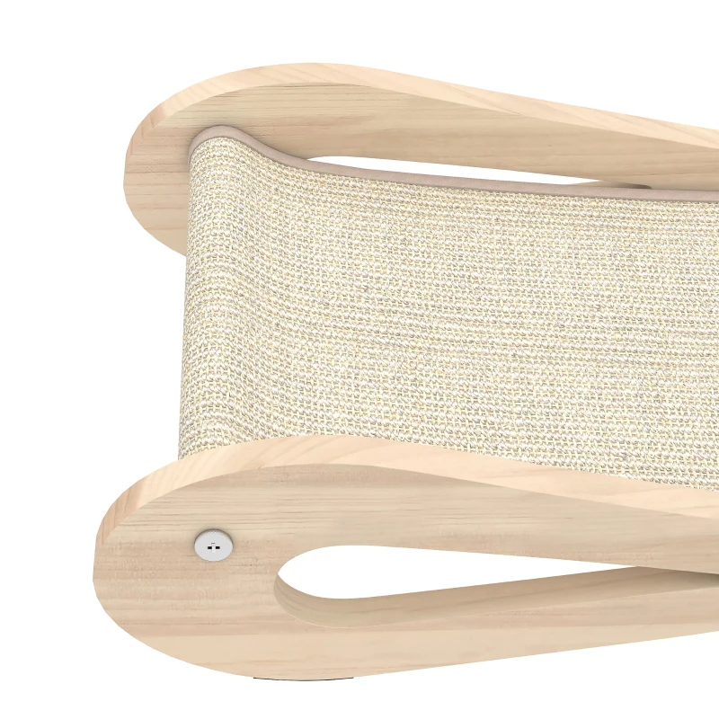 PawHut 2 in 1 Sisal Cat Scratcher Bed Cat Scratching Board and Lounger 60 x 35 x 13 cm Cream White