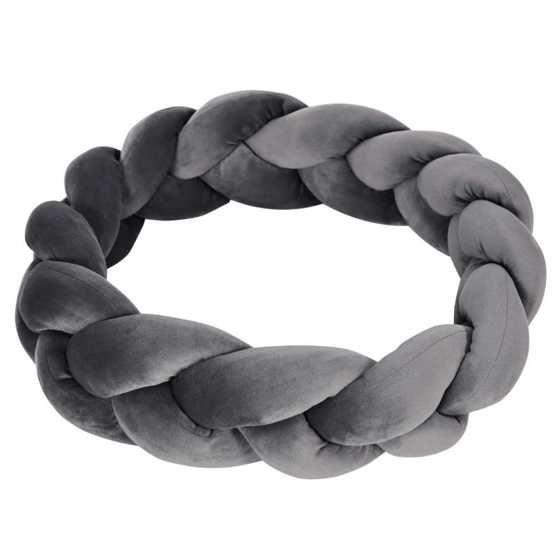 PawHut Letto per Cani e Gatti da Interni Imbottito e Lavabile con Cuscino Separato, Ø55x14cm, Grigio