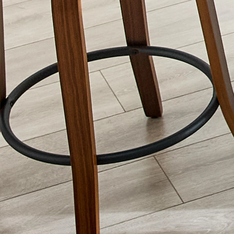 Lot de 2 tabourets de bar avec dossier, design rétro élégant, mousse haute densité et patins antidérapants, 51x42x95 cm, Marron