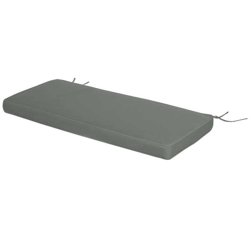 Outsunny Garden Bench Cushion 2 Seater Loveseat Seat Pad for Patio Swing Furniture for Indoor & Outdoor Use, 120 x 50 x 8 cm, Grey