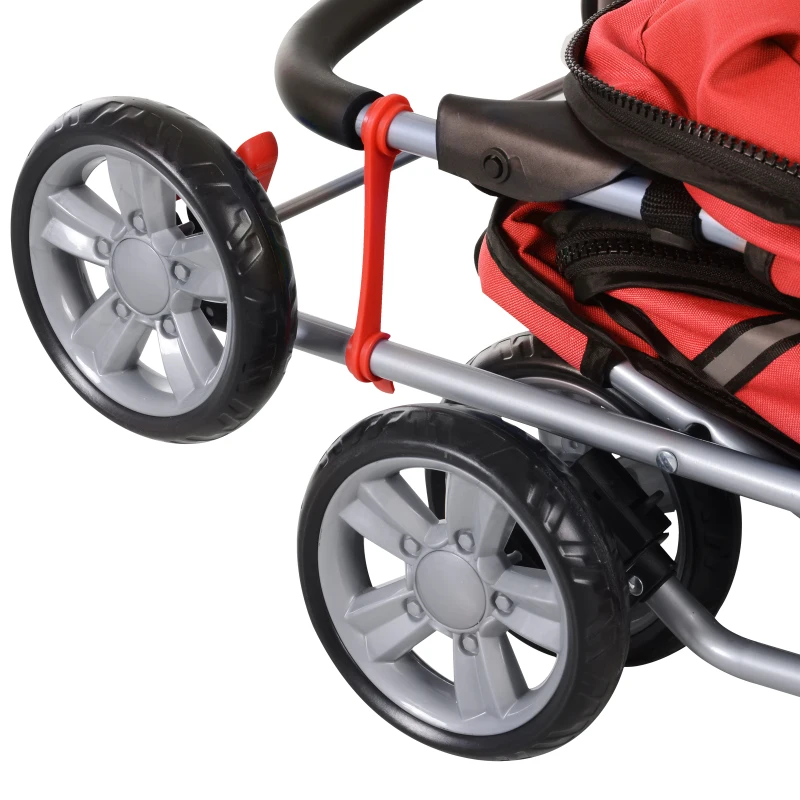 PawHut hondenwagen hondenbuggy honden pet stroller buggy 4 kleuren 3/4 wielen