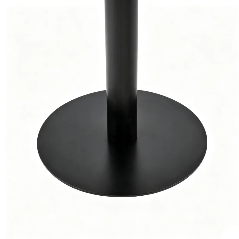 Table d'appoint ronde, plateau anti-rayures facile à nettoyer, 60x60x74 cm, Blanc
