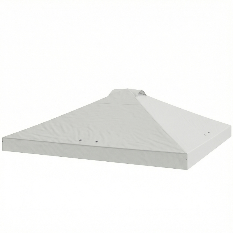 Outsunny Toldo de Pérgola de Recambio 3x3 m Techo de Repuesto para Carpa Plegable de Tela Oxford 210D Protección UV 50+ Blanco