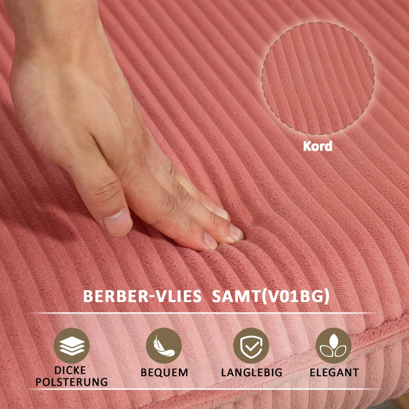 HOMCOM Schommelstoel, relaxstoel, schommelfauteuil, belastbaar tot 120 kg, polyester, 98 x 71 x 101 cm, Roze