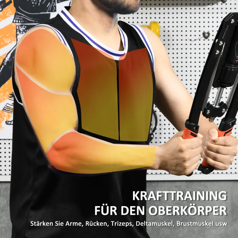SPORTNOW Power Twister 10-200kg Instelbaar Hydraulisch Armtrainingsapparaat 43 x 16 x 5 cm Zwart+Rood