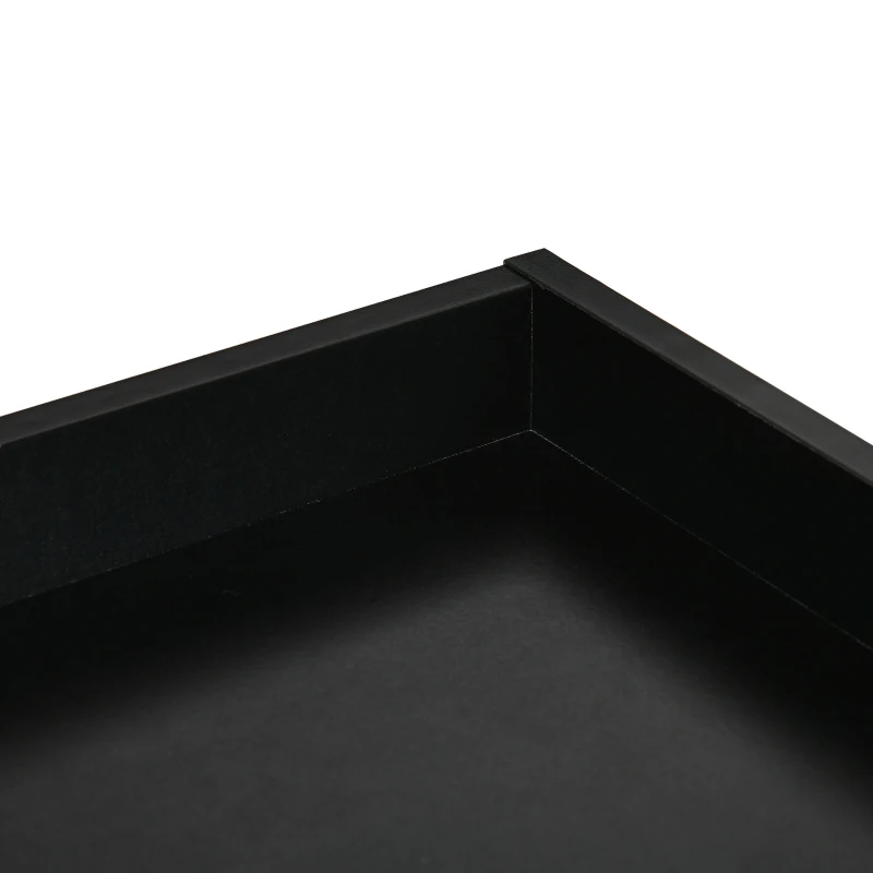 HOMCOM Set 2 Comodini Sospesi in Truciolato Nero per Camera da Letto e Soggiorno, 40x30x19.5 cm, Nero