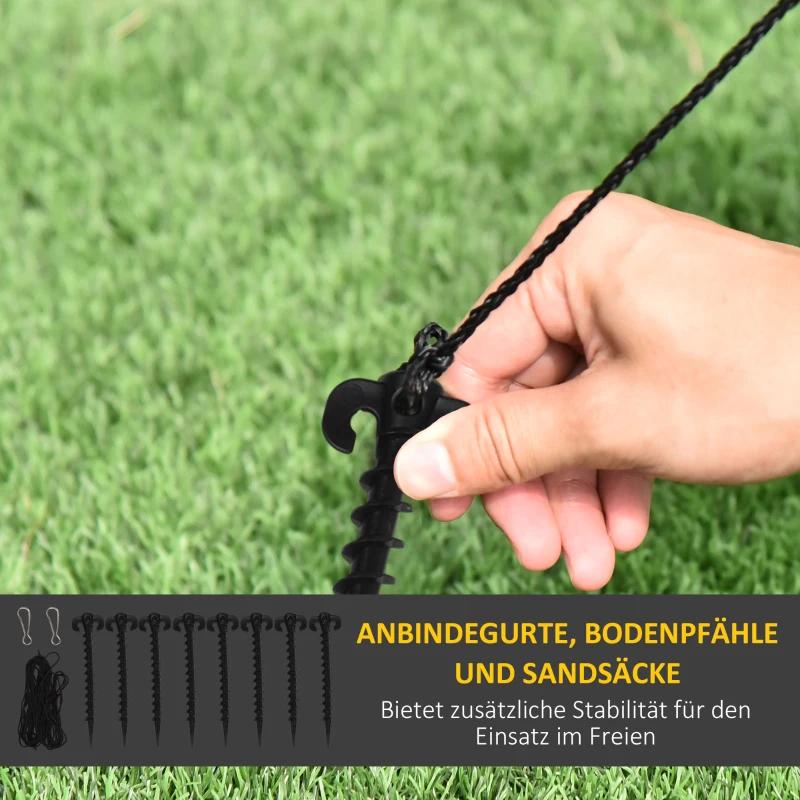 Outsunny Grote Sneeuwpop, 2,40 m, Kerstdecoratie met LED’s, Zelfopblazend, Polyester