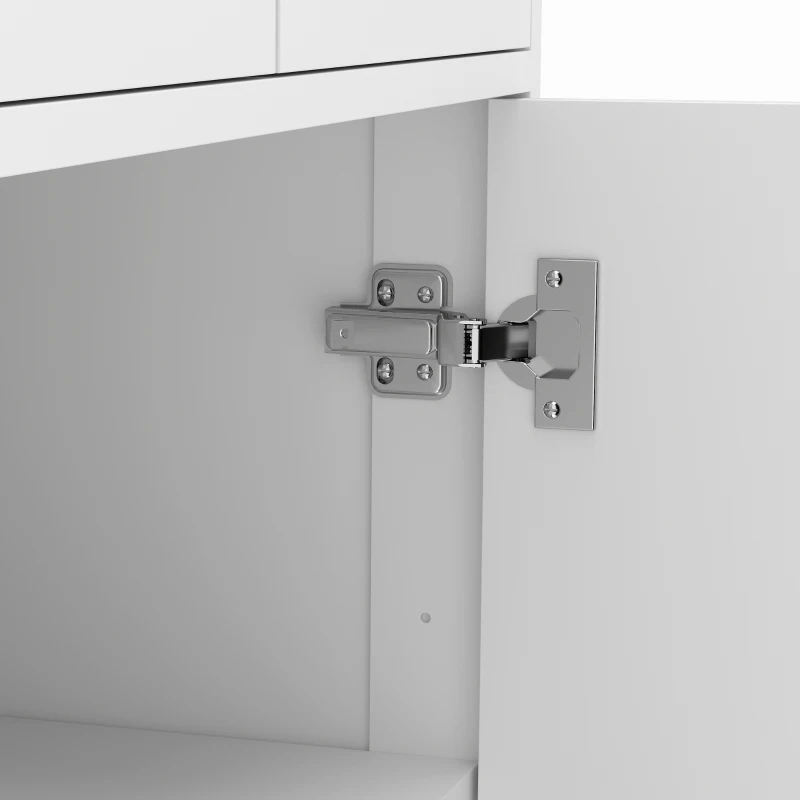 HOMCOM Smalle badkamerkast met 2 laden en verstelbare legplank, 60 x 30 x 108 cm, wit