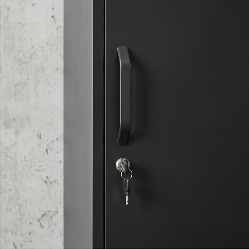 HOMCOM Metalen kast, industriële kledingkast met verstelbare planken voor slaapkamer, garage en kantoor, zwart