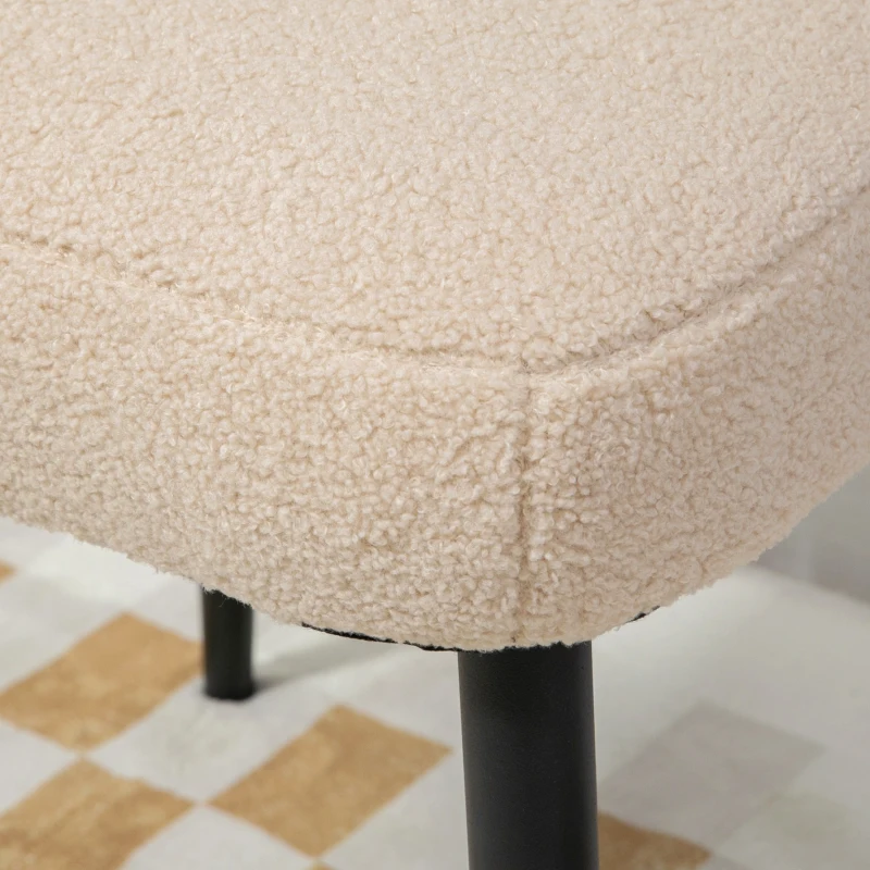 HOMCOM voetenbank in kasjmierlook, beige