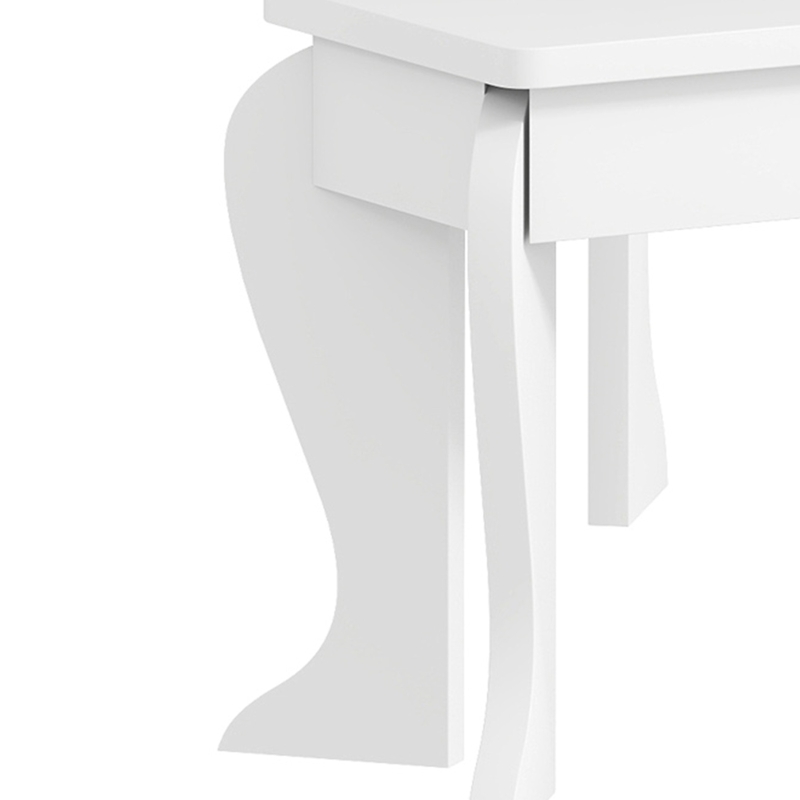 HOMCOM Kids Dressing Table Set, with Mirror and Drawer - White