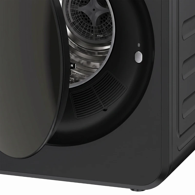HOMCOM Sèche Linge à Évacuation Compact 2,5Kg, Sèche-Linge Électrique 400/800 W, 5 Modes de Séchage, Charge Frontale, Noir
