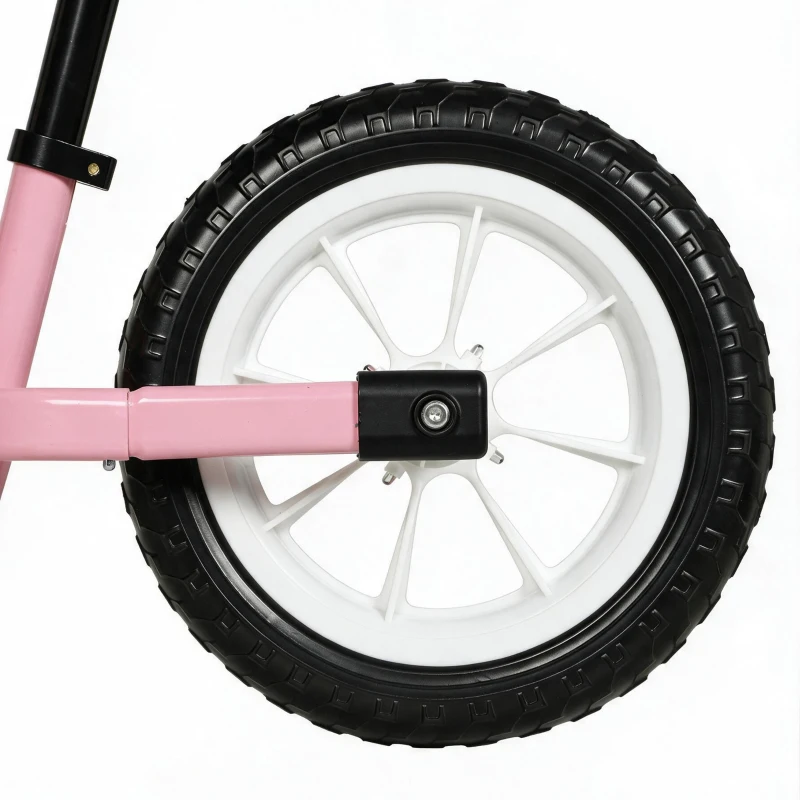 AIYAPLAY Draisienne Enfant 2-5 Ans, Roues Lumineuses, Siège Guidon Réglables, Pneus EVA Silencieux, Charge 50kg, 84x40x57cm, Rose
