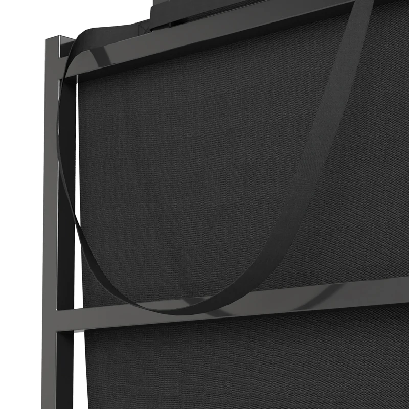 Outsunny Brandhoutrek 47,5 x 33 x 44 cm, verhoogd haardhoutrek met canvas draagtas, tot 50 kg, binnen en buiten