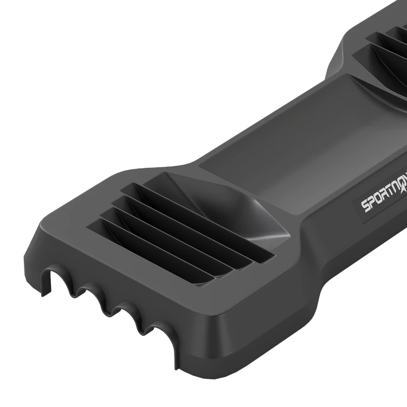 SPORTNOW Haltères Réglables Rapide 5 Niveaux, 2 x 11 kg, Verrou de Sécurité, Poignée Antidérapante, Bases de Rangement, Noir