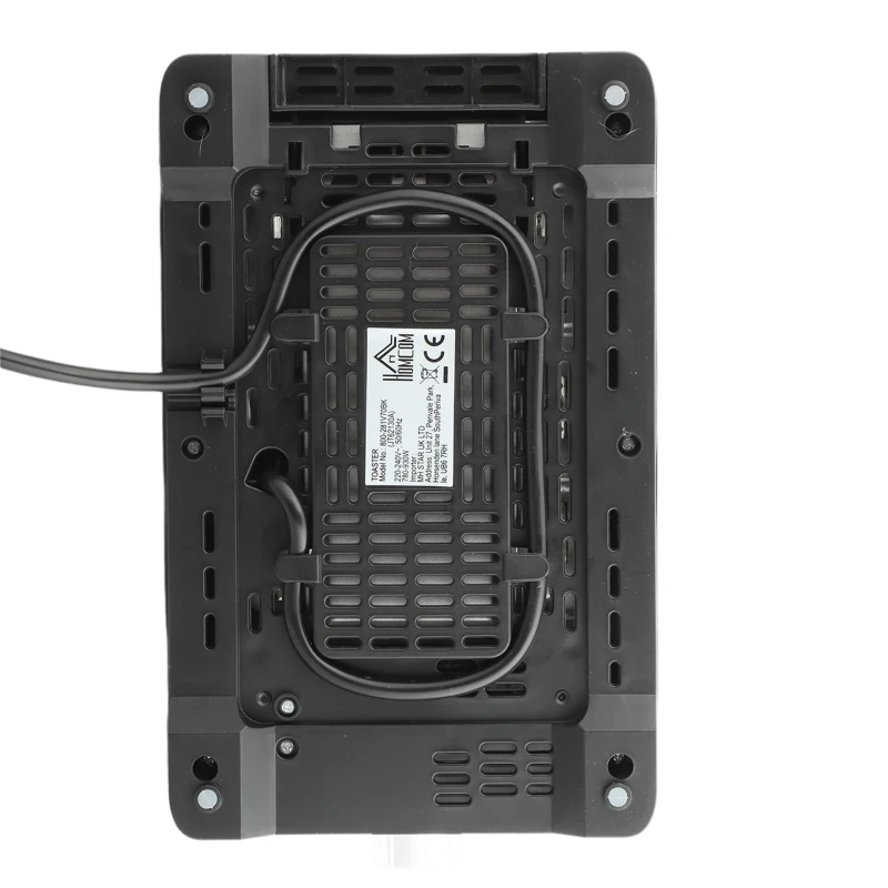 HOMCOM waterkoker- en broodroosterset, 1,7 l 2200 W snelkokende waterkoker met thermostaat, 2-sleufs broodrooster, grijs