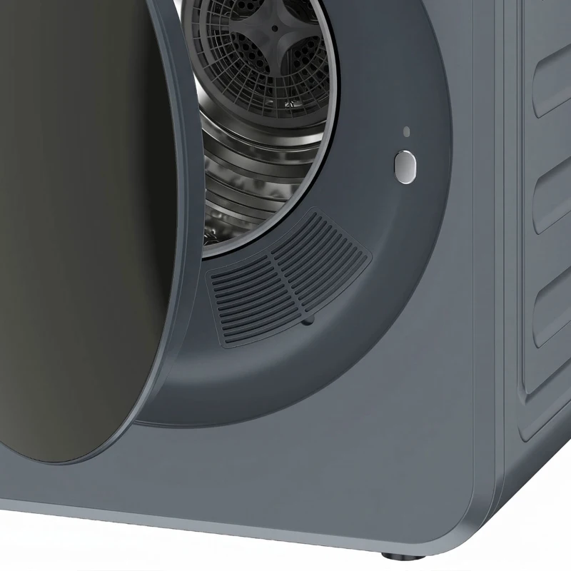 HOMCOM Mini wasdroger 4 kg, 5 programma's, tot 60 ℃, 800/400 W, afvoerdroger met RVS trommel, grijs