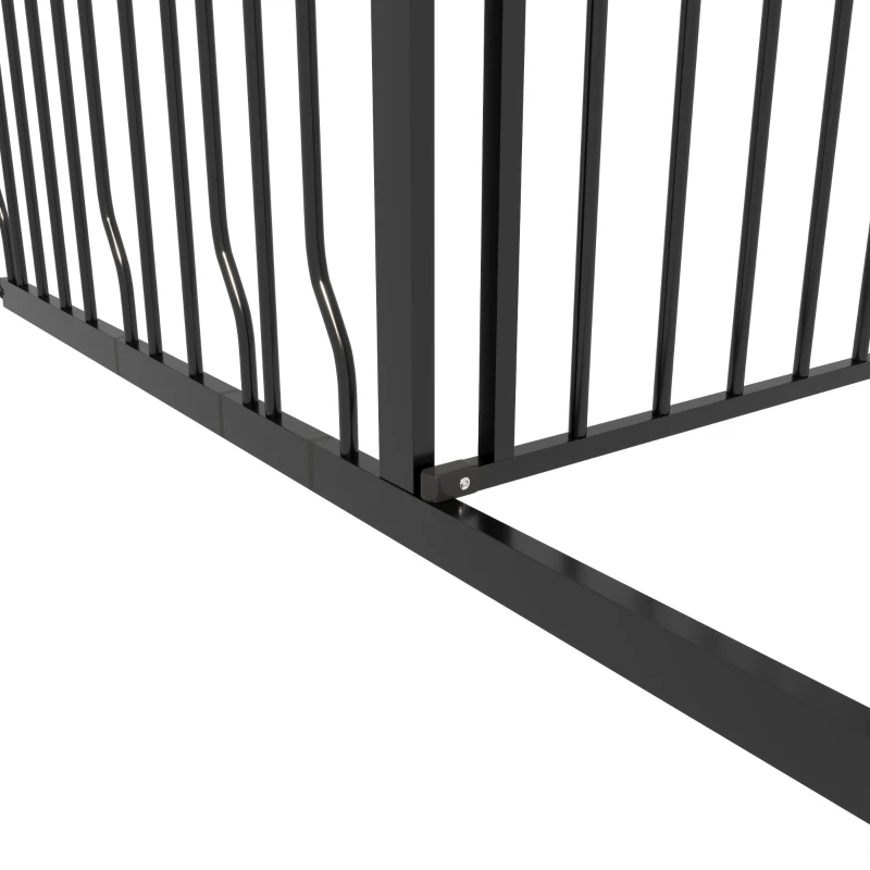 PawHut Hondenscherm Veiligheidshek, Tweezijdige opening, Wandbevestiging met drukknoppen, verstelbaar van 75 tot 145 cm(m-12)