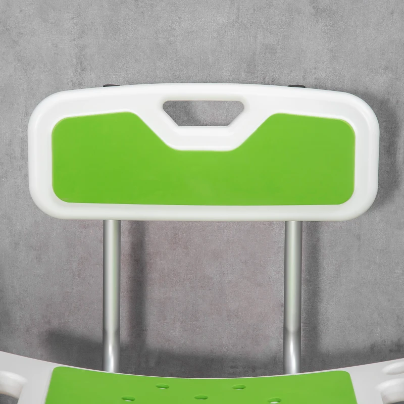 HOMCOM Tabouret de douche pour personnes âgées et handicapées hauteur réglable patins antidérapants support de pomme de douche