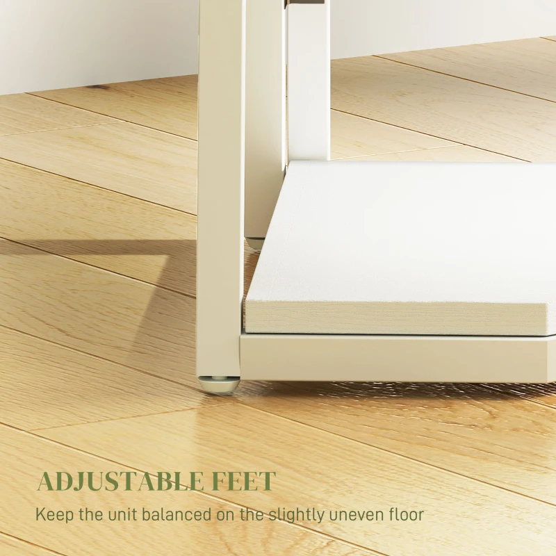 HOMCOM Five-Tier Corner Shelf - White