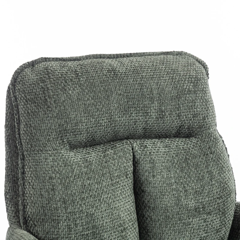 HOMCOM Silla de Oficina Ergonómica con Altura Regulable Asiento Ancho Función de Balanceo Verde Oscuro