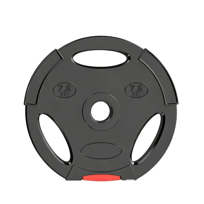 SPORTNOW Disques de poids, plaques de poids 2 x 5 kg et 2 x 7,5 kg, à trois poignées avec trous de Ø 25 mm, noir