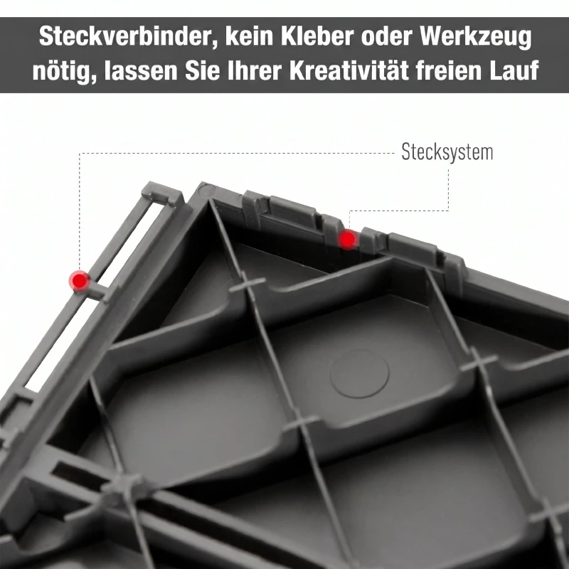 Outsunny set van 9 vloertegels, klikmechanisme, houtnerf, zwart, 30 x 30 x 2 cm (afmetingen per tegel)