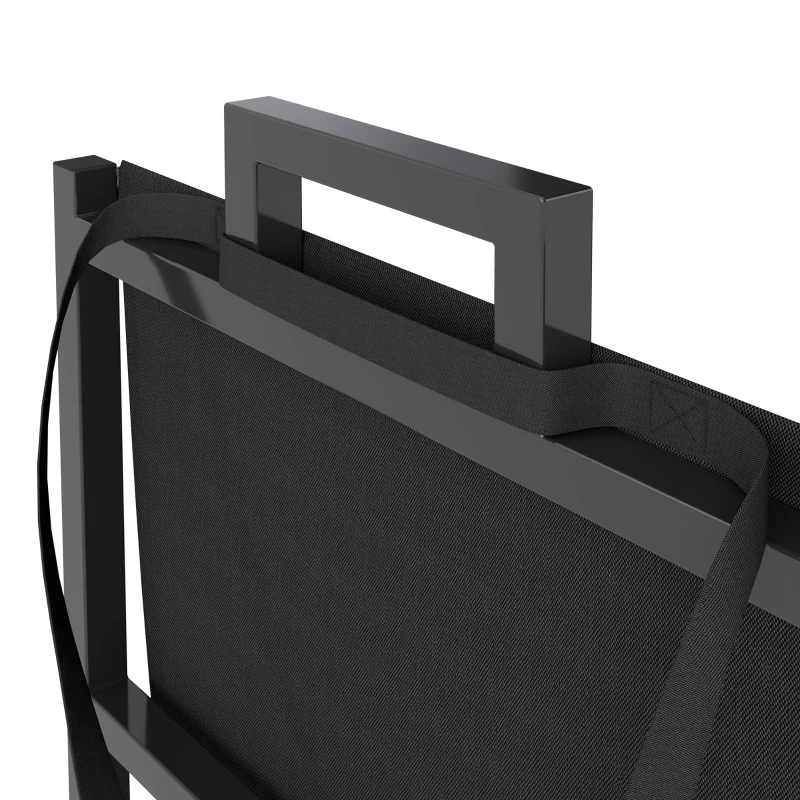 Outsunny Brandhoutrek 47,5 x 33 x 44 cm, verhoogd haardhoutrek met canvas draagtas, tot 50 kg, binnen en buiten