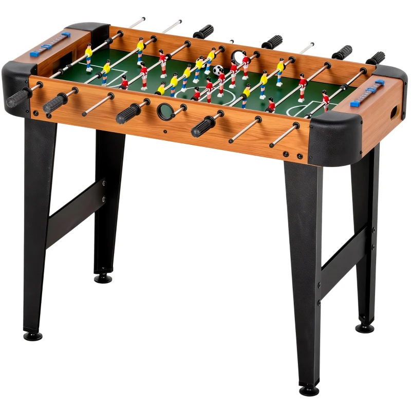 SPORTNOW Baby-foot 92 cm, 22 joueurs, 2 balles, compteurs manuels, poignées antidérapantes, marron