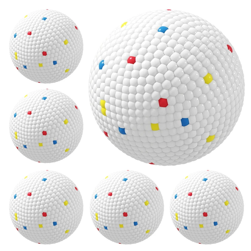 PawHut 6 Pack Dog Balls Toys Fits Aggressive Chewers, Indestructible Teething and Water ETPU Balls for Throw and Fetch