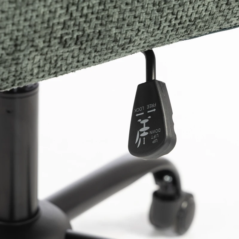 HOMCOM Silla de Oficina Ergonómica con Altura Regulable Asiento Ancho Función de Balanceo Verde Oscuro