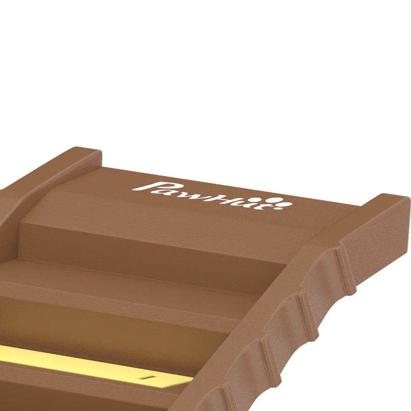 PawHut Inklapbare hondenloopplank voor auto, hondentrap met 10 treden, antislip oppervlak, 154 x 40 cm, voor middelgrote honden tot 68 kg