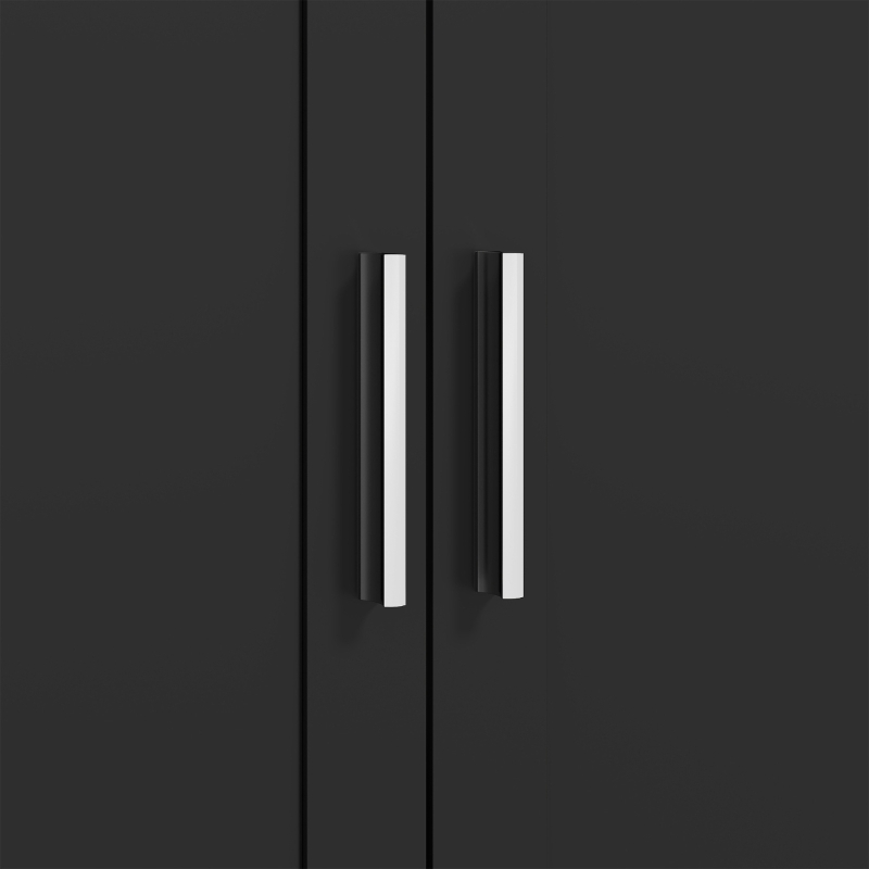 HOMCOM Mesa de costura dobrável, móvel de costura com rodízios, 2 portas magnéticas, 4 compartimentos, 20 ganchos, 160x40x83cm, preto