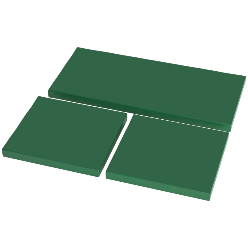 Outsunny Outdoor Seat Cushion Pads for Rattan Furniture, 3 PCs Garden Furniture Cushions, Green