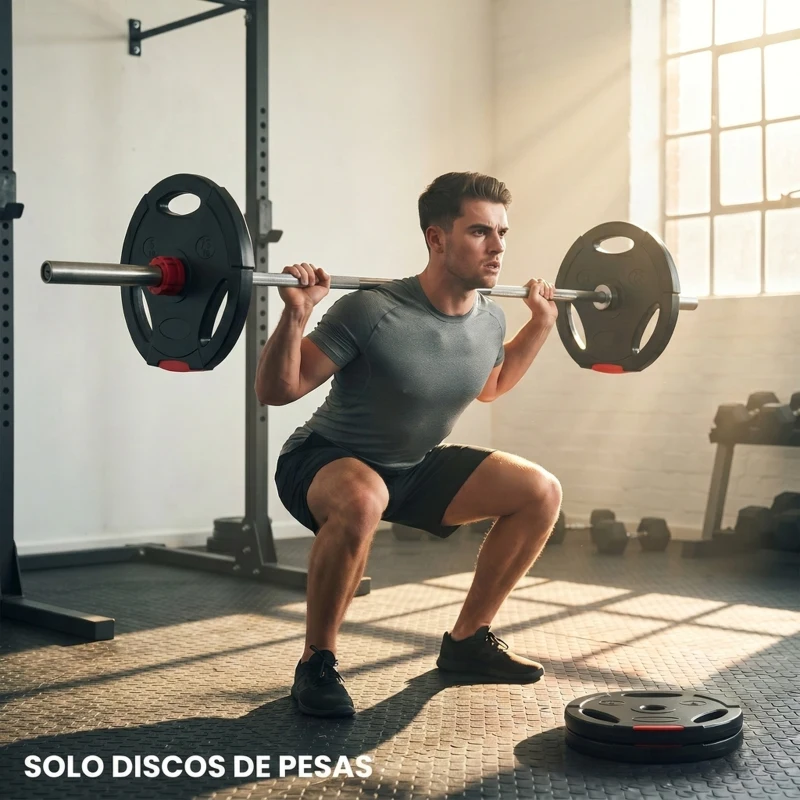 SPORTNOW Juego de Discos Pesas de 4 Piezas 2x5 kg 2x7,5 kg con Orificios de 2,5 cm para Entrenamiento Fitness en Hogar Negro