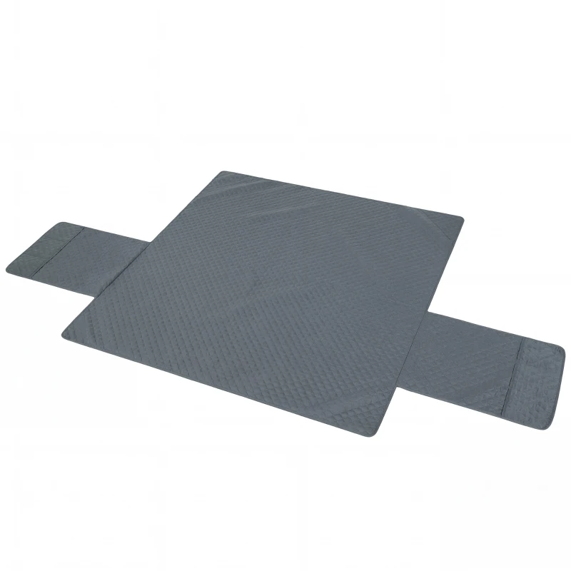 PawHut Housse de Canapé Protecteur de Meubles 3 Places Imperméable Anti-glisse avec Poches de Rangement Gris