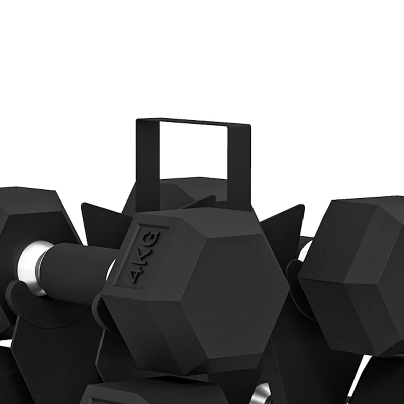 SPORTNOW Juego de Mancuernas 2x4kg 2x6kg 2x8kg con Soporte Recubrimiento de Goma y Mango Antideslizante para Casa Gimnasio