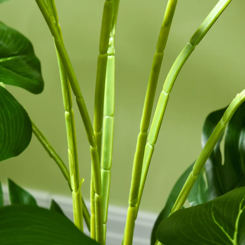 HOMCOM Plante artificielle arbre artificiel monstera deliciosa avec pot inclus hauteur 120 cm intérieure vert