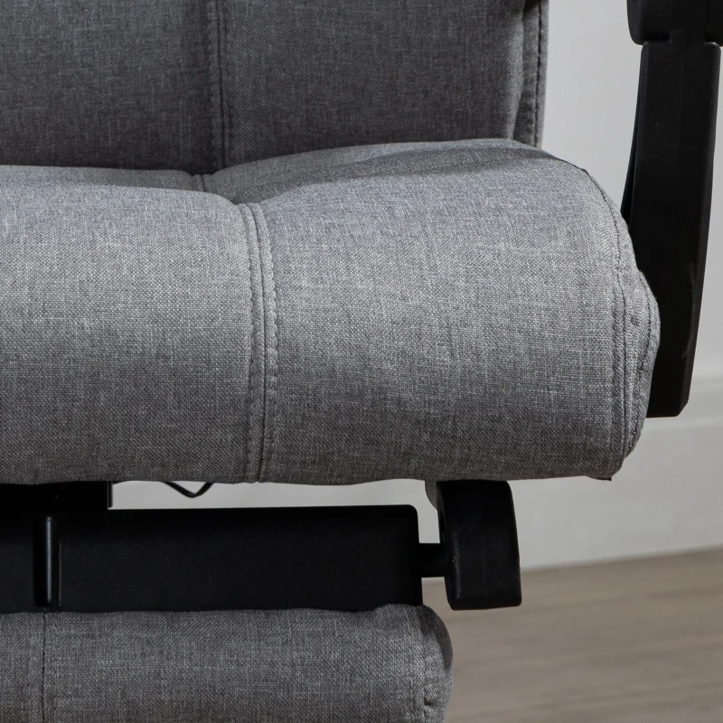 Vinsetto Ergonomische Bureaustoel met Massagefunctie, 66x76x112-120cm, Grijs(m-9)