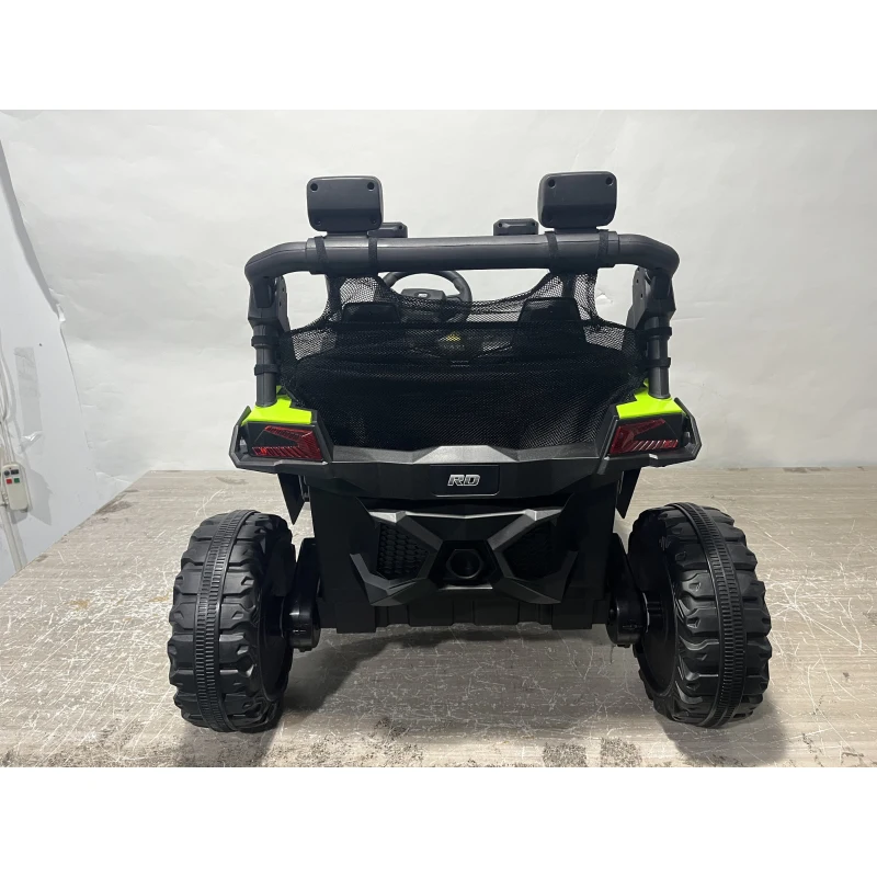 AIYAPLAY Coche Eléctrico Niños 2 Plazas UTV 24V 2 Motores Batería Litio Control Remoto Suspensión Arranque Suave 3-8 Años Verde