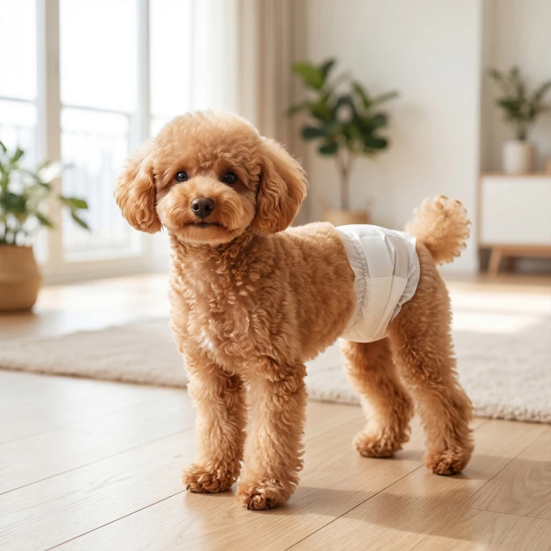 PawHut Dog Diapers Super Absorbent Leak-Proof Dog Nappies for Male Dogs Size S 30-48 cm Waist