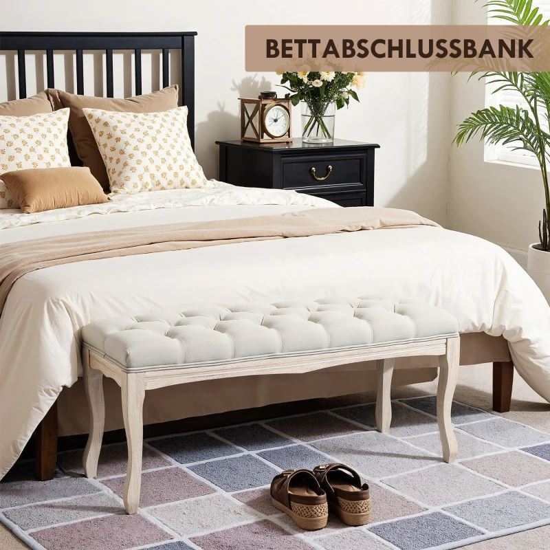 HOMCOM gestoffeerde bank 110 cm x 38 cm x 49 cm(m-7)