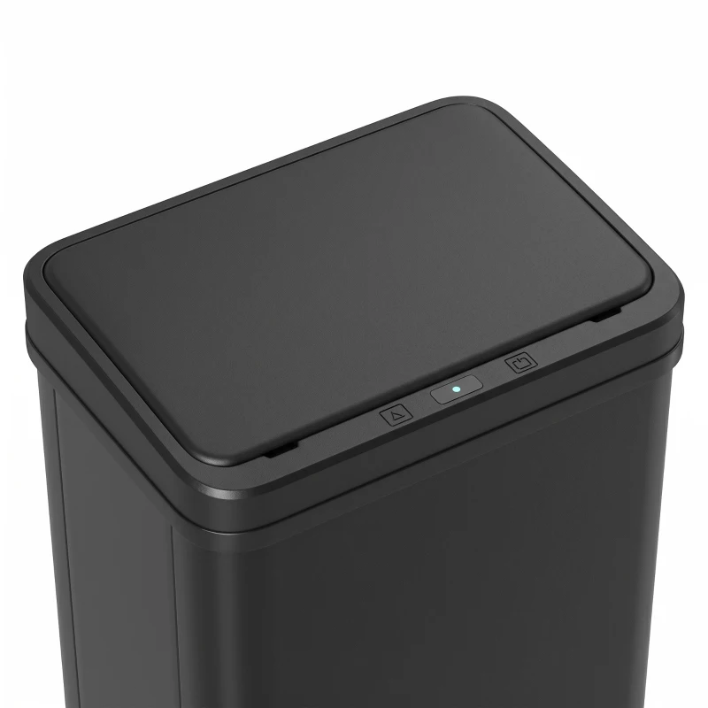 HOMCOM 40L Sensor Bin with Soft-Close Lid, Stainless Steel Automatic Touchless Motion Sensor Kitchen Bin, Black
