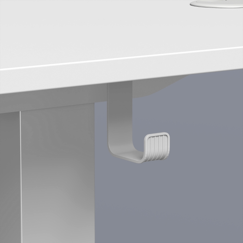 HOMCOM Bureau Assis Debout Électrique 120 x 60 cm, Mémoire 3 Hauteurs, Sécurité Enfant et Anti-Collision, pour Travail, Blanc