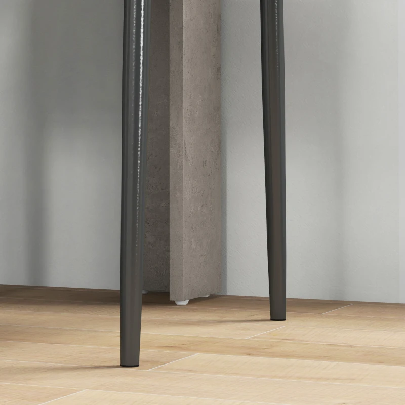 HOMCOM Set de Masă pentru 3 Persoane cu Masă de Bucătărie 80x80x76 cm și 2 Scaune Moderne 41x50x97 cm, Gri