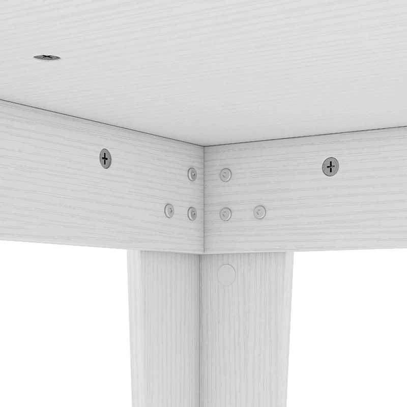 HOMCOM Dining Table for 4, 80L x 80W x 75Hcm, Modern Square Kitchen Table, White