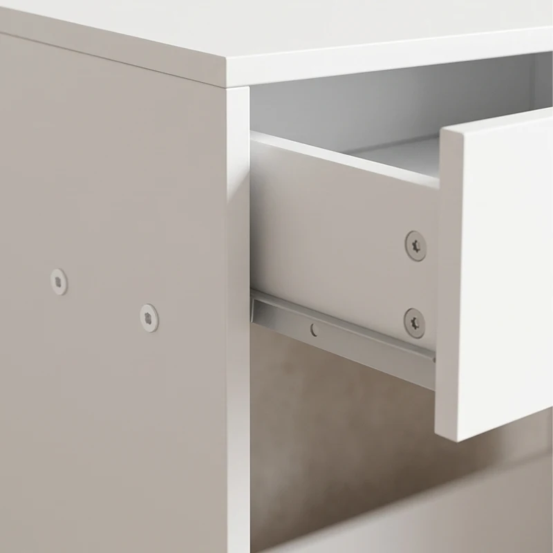 HOMCOM Coiffeuse avec tiroir, table de maquillage moderne moderne, pour chambre à coucher, 75 x 40 x 75 cm, blanc