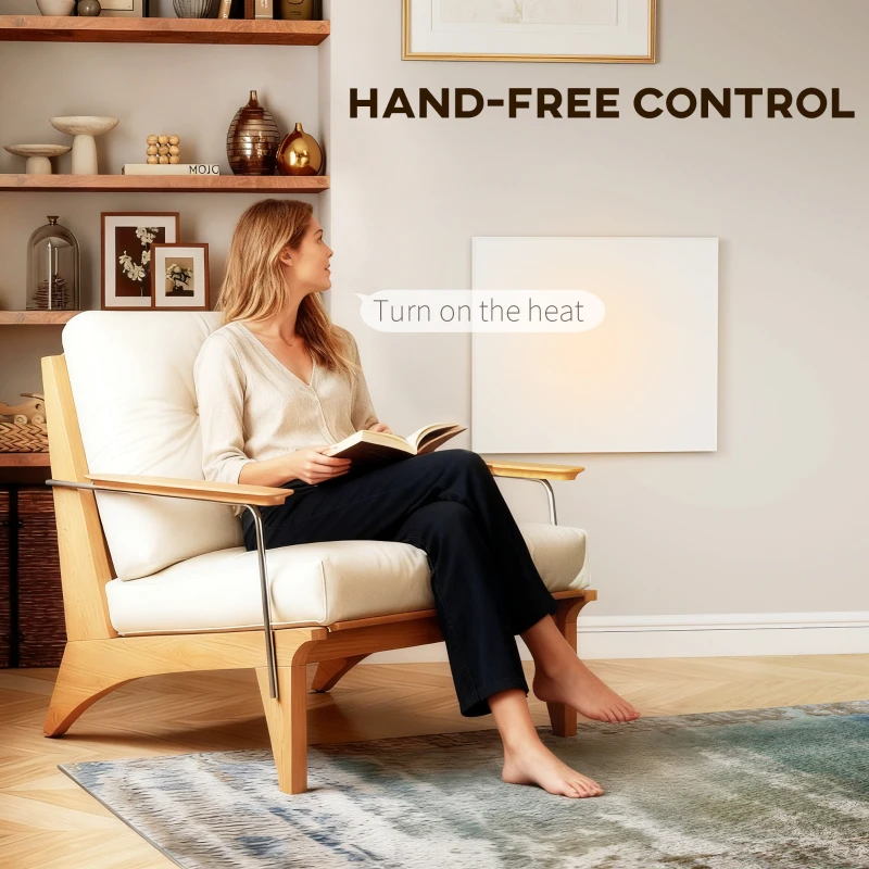HOMCOM Wifi Smart Electric Heater, Far Infrared, Wall Mounted - 520W