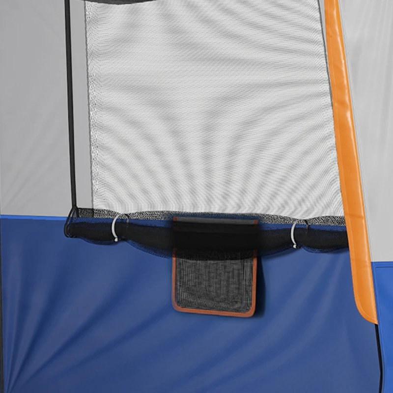 Outsunny Cabin Tent Easy Setup 3000mm Waterproof Camping Tent 4 Person with Carrying Bag Blue